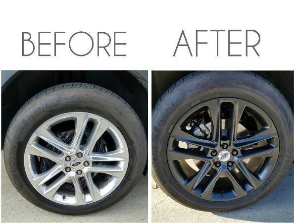 Powder Coating Alternative - Black Out Rims for Any car- Chrome Delete - automotive services