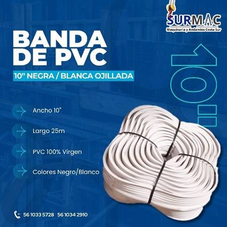 BANDA DE PVC 10" OJILLADA NEGRA / BLANCA - tools - by dealer
