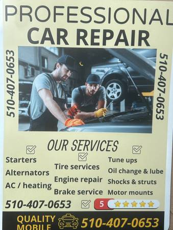 Mobile Mechanic! Brakes, Tune Ups ect ⭐️⭐️⭐️⭐️⭐ - automotive services