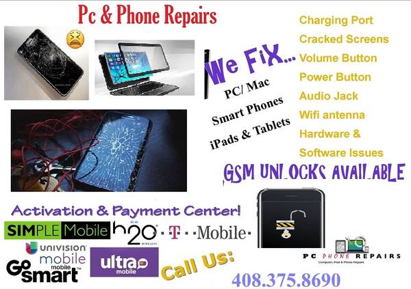 WE SALE UNLOC PHONES,FIX IPHONE,SAMSUNG,MOTO SCREEN ,BATERY,PORT CALL - cell phone / mobile services