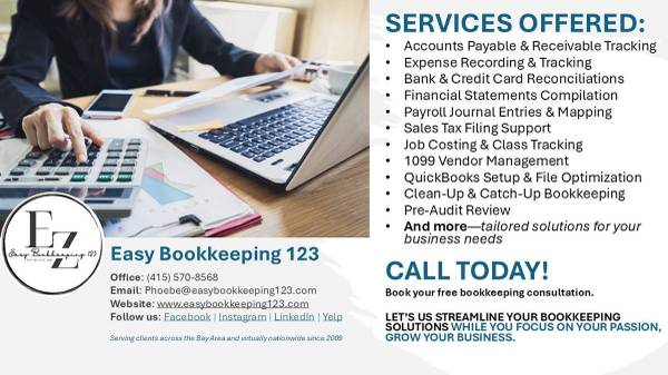 Local Bookkeeping Experts- We Clean Up, Catch Up &amp; Keep You Organized! - financial services