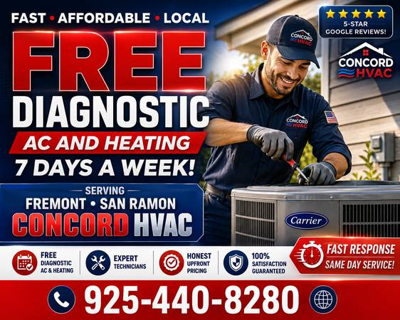 ⭐️ FREE AC DIAGNOSTIC| $50 OFF SVC | HVAC AIR CONDITIONING AND HEATING - household services