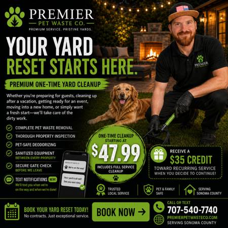 A Cleaner Yard Pet waste removal services such a great deal! - pet services: dog walking, sitting, boarding &amp; training...